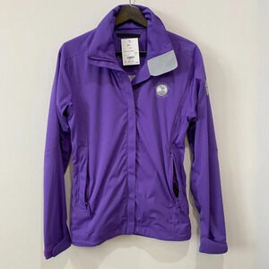 RARE Brand New Pebble Beach Purple Windbreaker Fitted Golf Jacket Size S - Cross